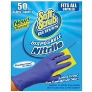 BIG TIME PRODUCTS LLC Disposable Nitrile Gloves, Latex & Powder Free, Blue, One Size, 50-Ct. 11150-16