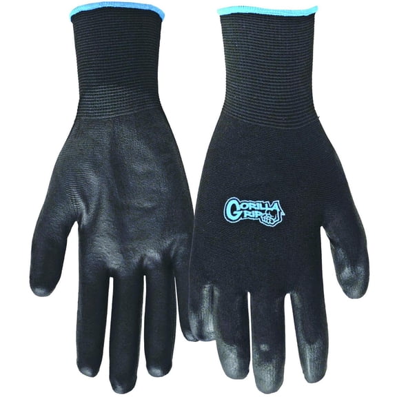 Big Time Products Grease Monkey Large Black Gorilla Grip Water Resistance Unisex Work Gloves, Large, Nitrile Black, Count Per Pack "10"