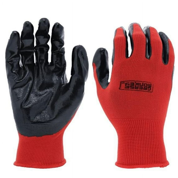 Big Time Products Grease Monkey Nitrile Coated Gloves, Large - Pack of 10