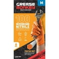 thumbnail image 1 of Big Time Products  Grease Monkey Orange Heavy Duty Nitrile Medium Disposable Gloves, Large - 100 Count, 1 of 1