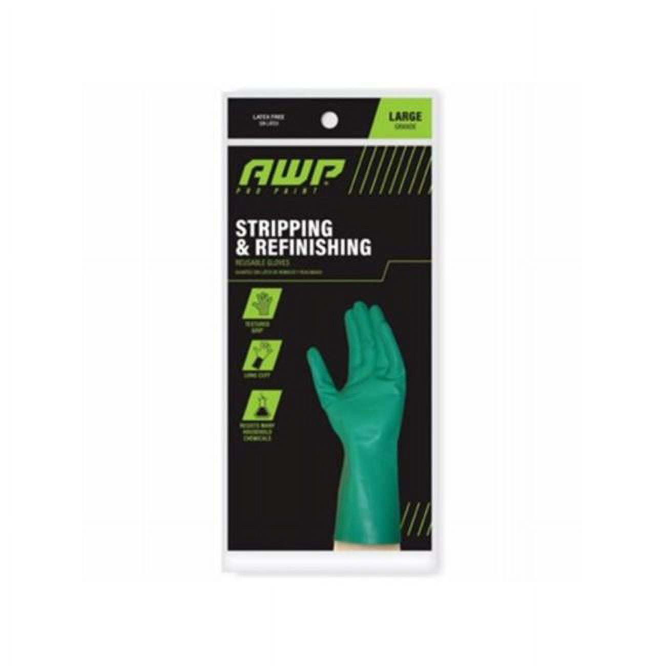 Big Time Products Heavy Duty Nitrile Painting Stripping Gloves Large