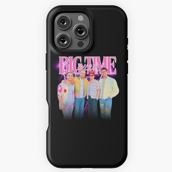 Big Time Rush Pink Lightning BTR Phone Case for iPhone 16 15 14 13 12 11 Pro Max