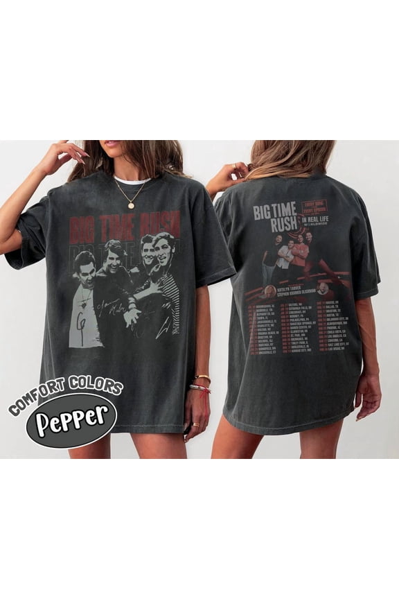 Big Time Rush In Real Life Worldwide Tour Two-Sided Shirt, Big Time Rush Concert, Big Time Rush Fan, Big Time Rush Merch, Btr Band Tee Unisex Full Size S-5XL
