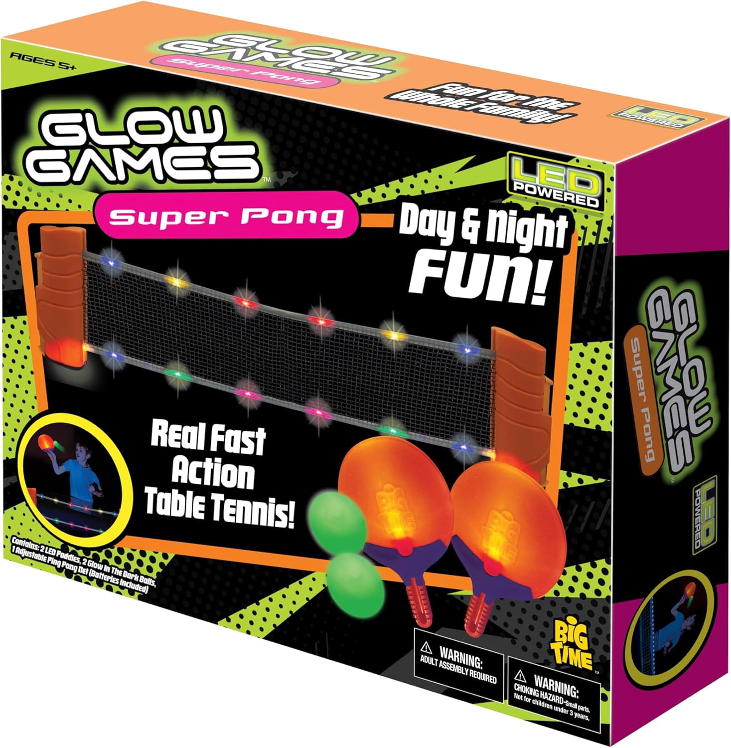 Big Time Toys Glow Games Super Pong
