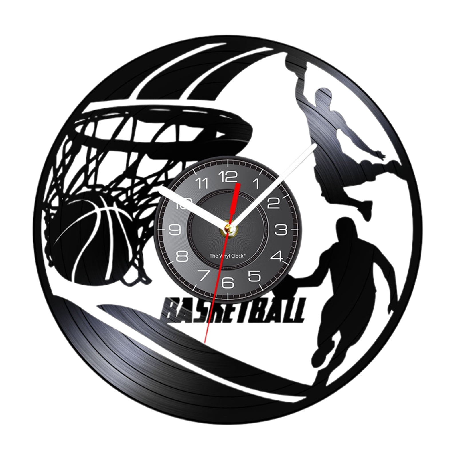 Big Timer Countdown Basketball Wall Clock Basketball Player Outline