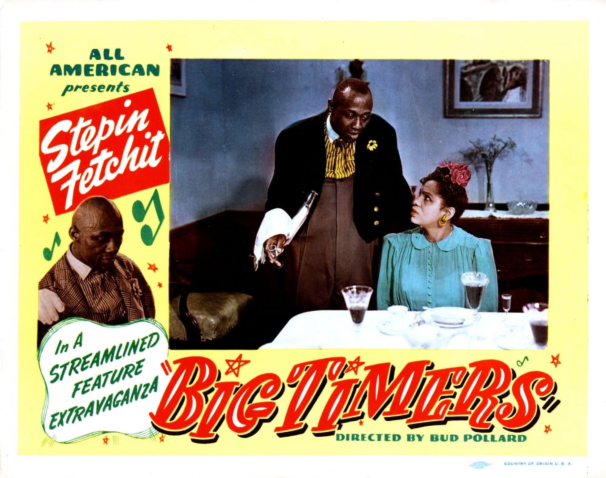 Big Timers From Left Stepin Fetchit Francine Everett 1945 Movie Poster