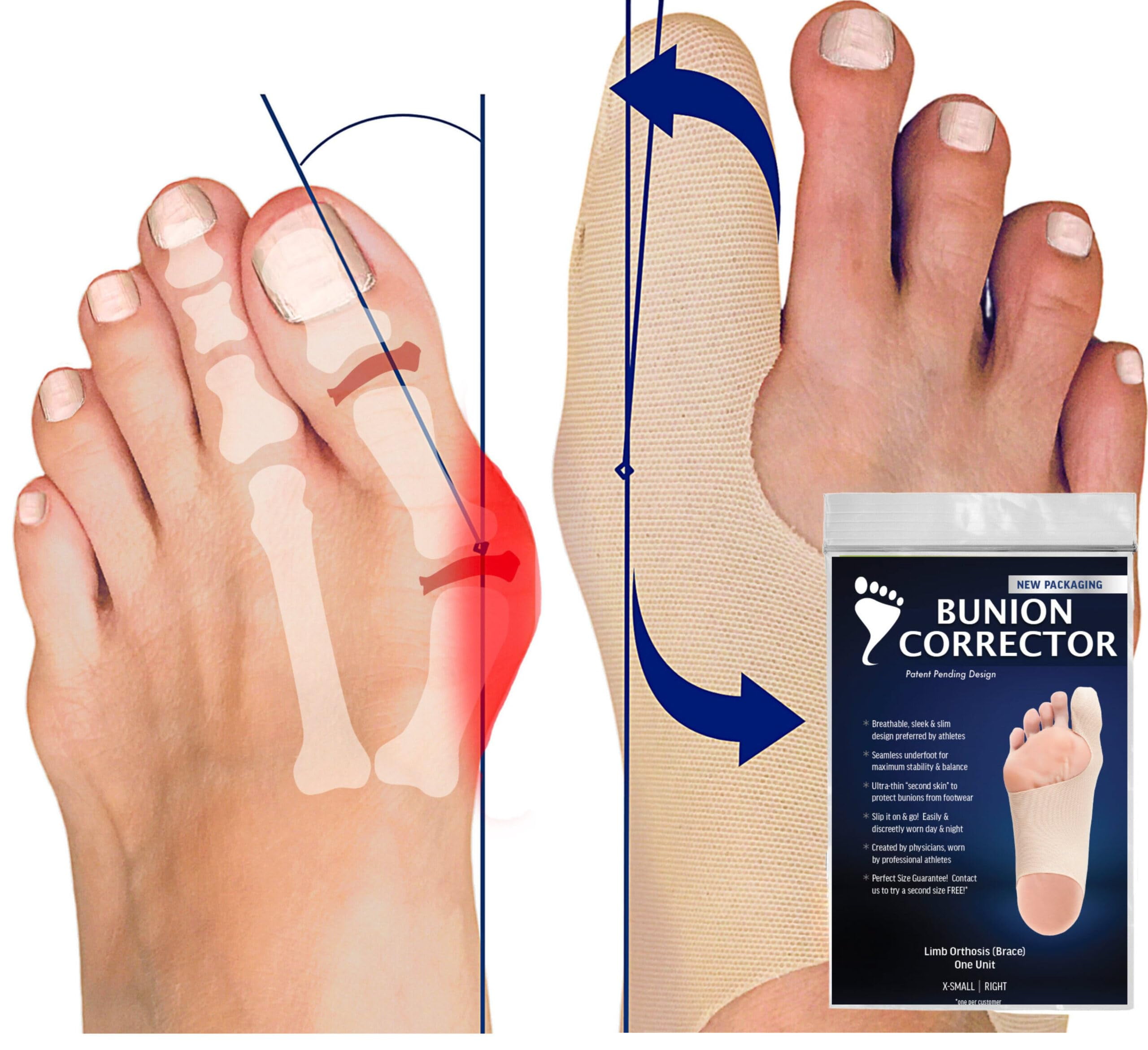 Big Toe Bunion Corrector for Women to Wear with Shoes UltraThin