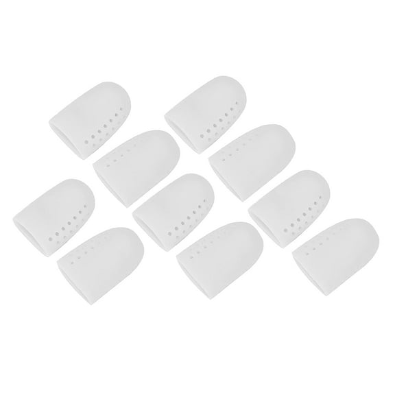 Big Toe Protector,10 Pairs SEBS Big Toe Protector Breathable Blister Pain Relief Reusable Toe Cover Separater(white)