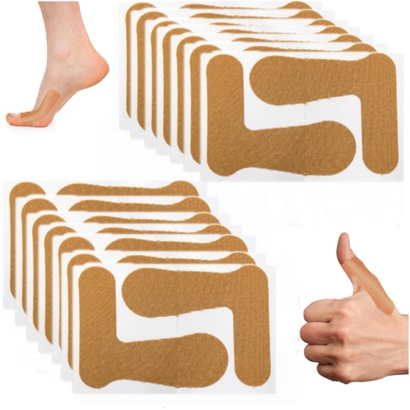 Big Toe Wraps for Overlapping Toes, 14 Sheet (28 PCS) Self-Adhesive Toe Brace Big Toe Straighteners, Breathable Toe Corrector Big Toe valgus Orthotics for Women Men