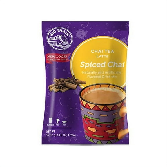 Big Train Spiced Chai Tea Latte Instant Powdered Mix, 3.5 Pound Bag