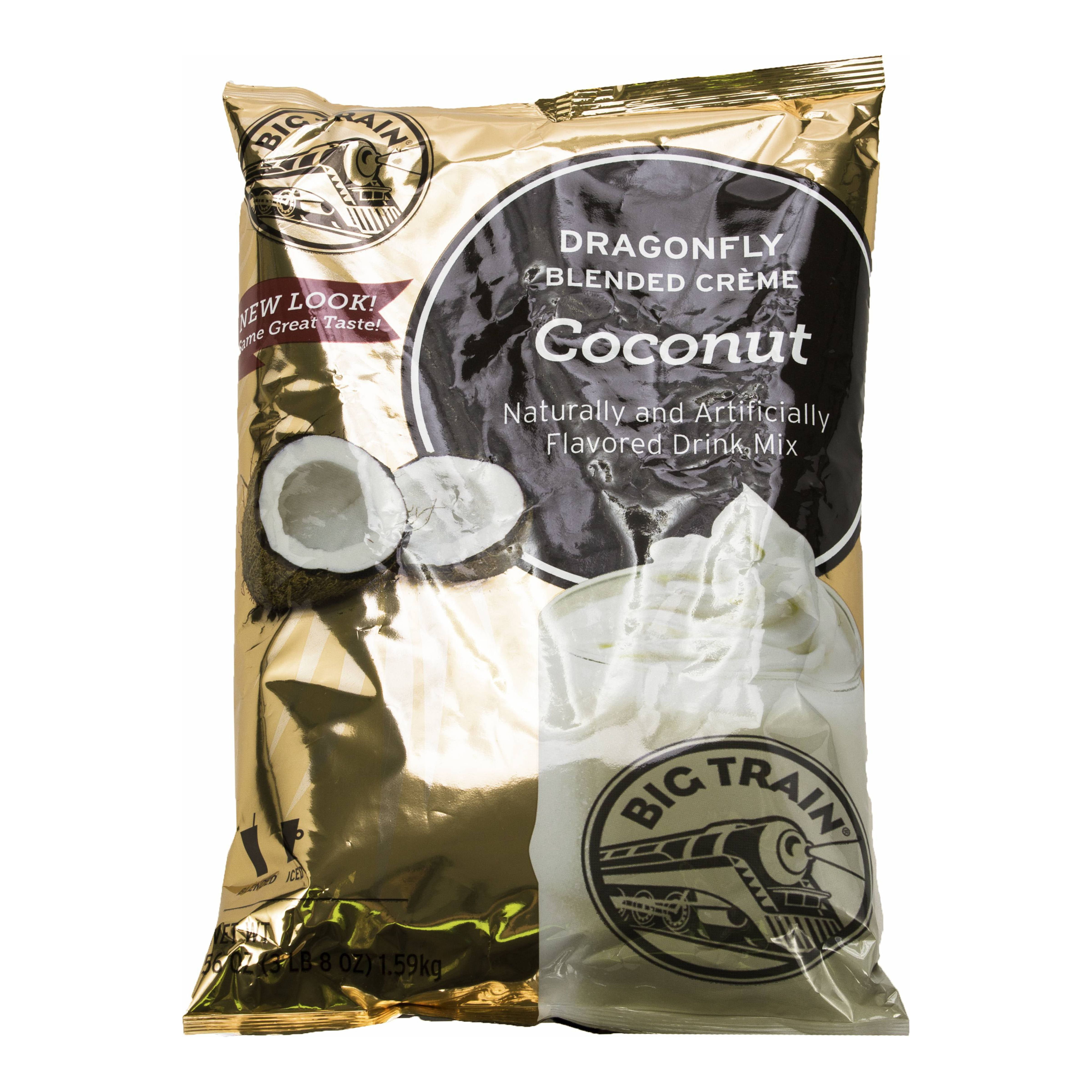 Big Train Dragonfly Coconut Blended Creme Drink Mix, 3.5 lb - Case of 5