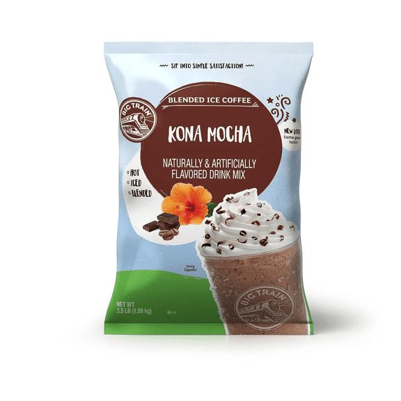 Big Train Kona Mocha Blended Ice Coffee Mix cs 5/3.5 lb