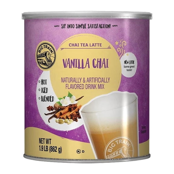 Big Train Vanilla Chai Tea Latte Mix Can cs 6/1.9 lb