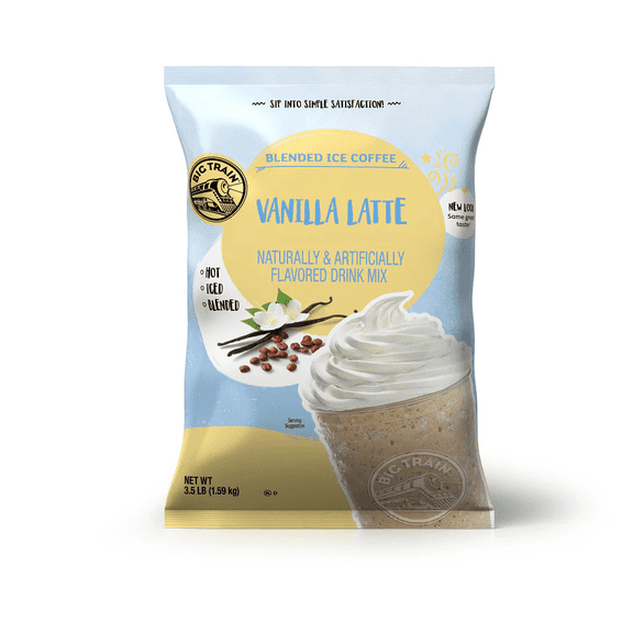 Big Train Vanilla Latte Blended Ice Coffee Mix cs 5/3.5 lb