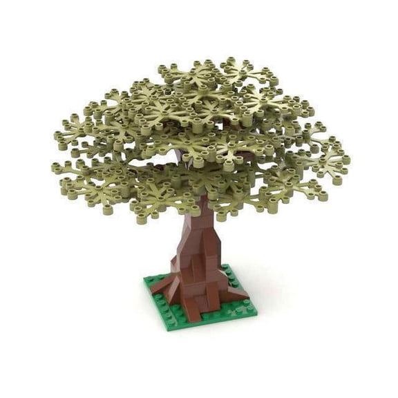 Big Tree Building Sets Block Toys Rainforest Garden Park Trees and Plants Flowers Classic Botanical Accessories Bricks for Kids Compatible Major Brands