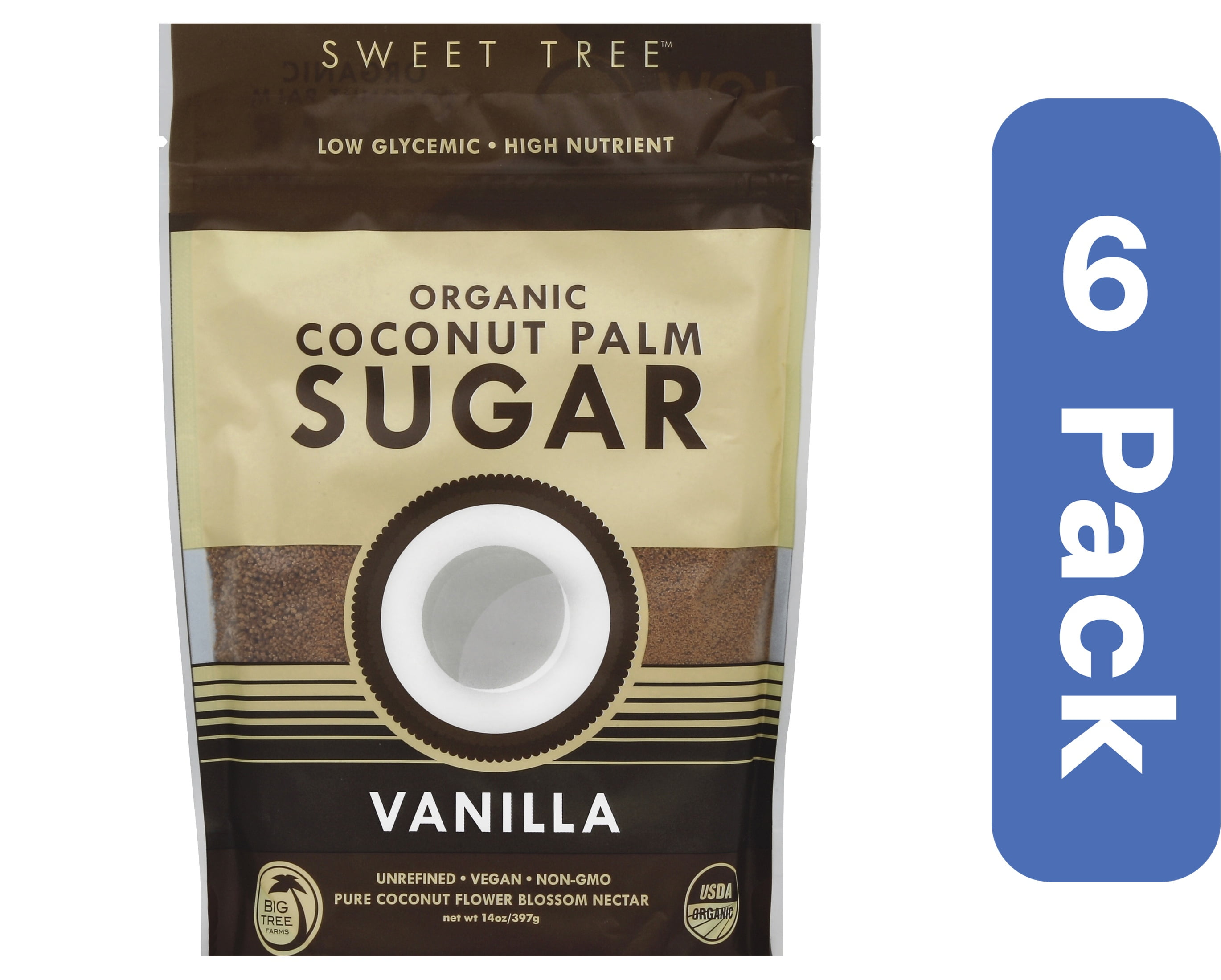Big Tree Farms Vanilla Coconut Sugar 14 oz (Pack Of 6)