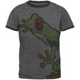thumbnail image 1 of Big Tree Frog All Over Heather-Black Men's Ringer T-Shirt - Medium, 1 of 1