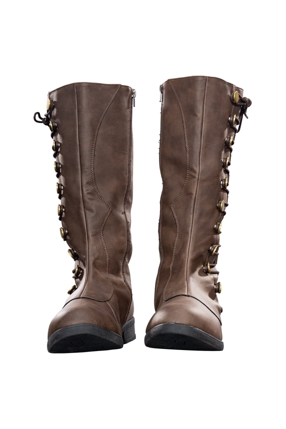 Big Trouble Jack Boots Halloween Costume Cosplay Pork Chop, Men's, Brown