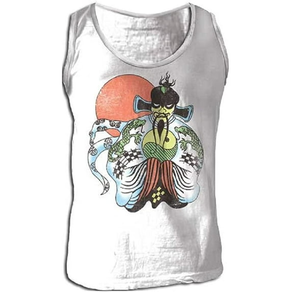 Big Trouble Little China Fu Manchu Adult White Tank Top