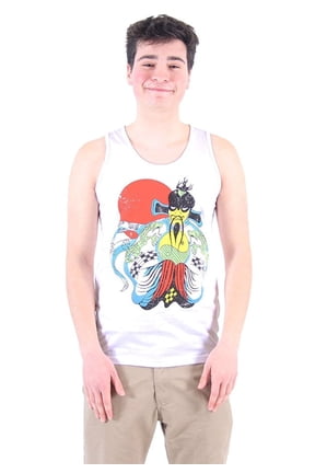 Big Trouble Little China Fu Manchu Adult White Tank Top