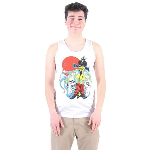 Big Trouble Little China Fu Manchu Adult White Tank Top