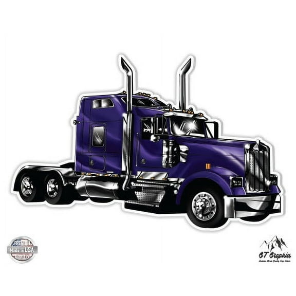 Big Truck Big Rig - 3" Vinyl Sticker - For Car Laptop I-Pad Phone Helmet Hard Hat - Waterproof Decal