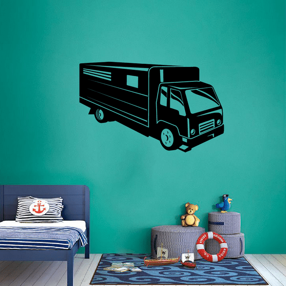 Big Trucks Livestock Silhouette Semi Livestock Silhouette Truck Vinyl Wall Art Wall Sticker Wall Decal Home Kids Room Farming Truck Boys Room Wall Décoration Design Wall Décor Size (24x40 inch)
