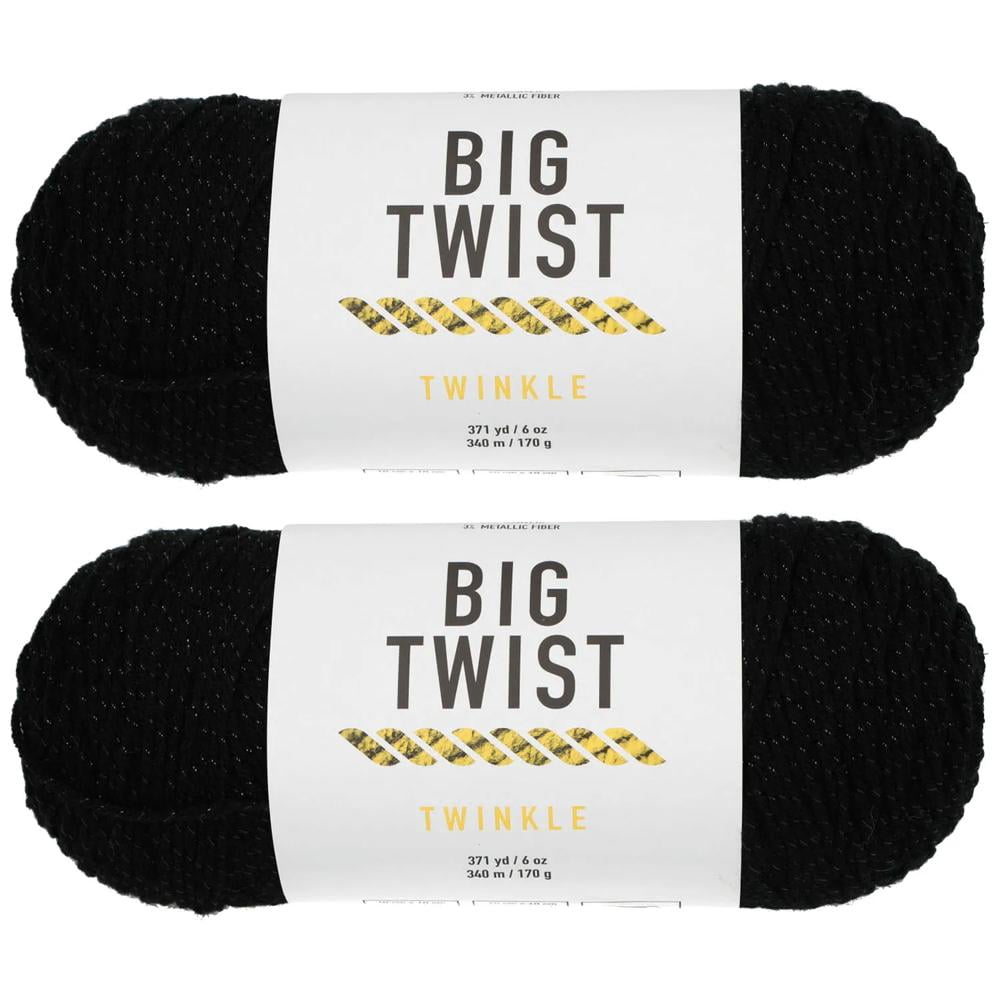 Fun Express Black Twinkle Medium Weight Acrylic Yarn - 2 Skeins