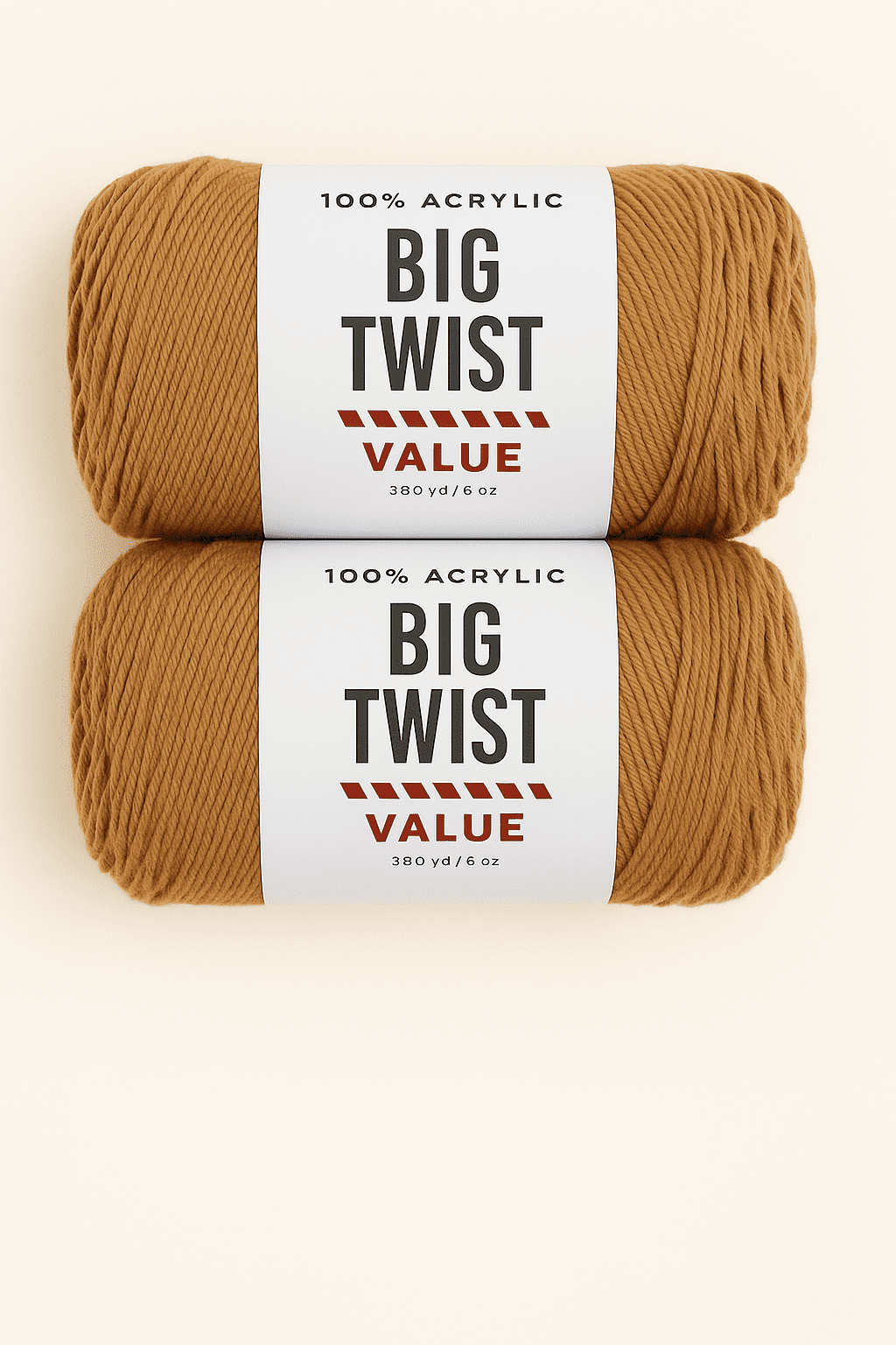 Big Twist Value Yarn Bundle- 2 Pack Camel