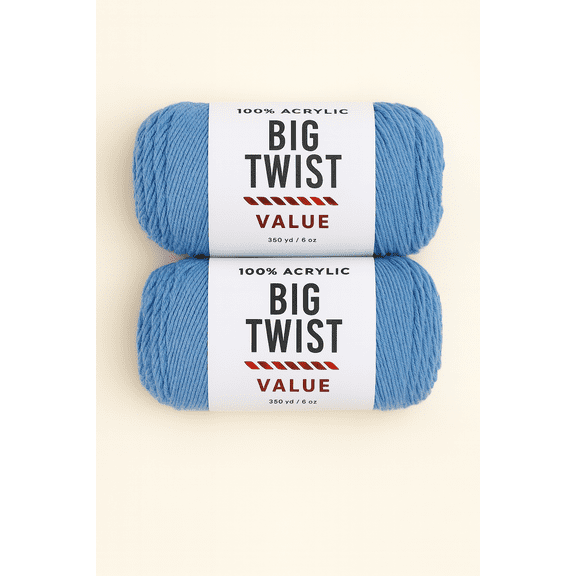 Big Twist Value Yarn Bundle- 2 Pack Cerulean Blue