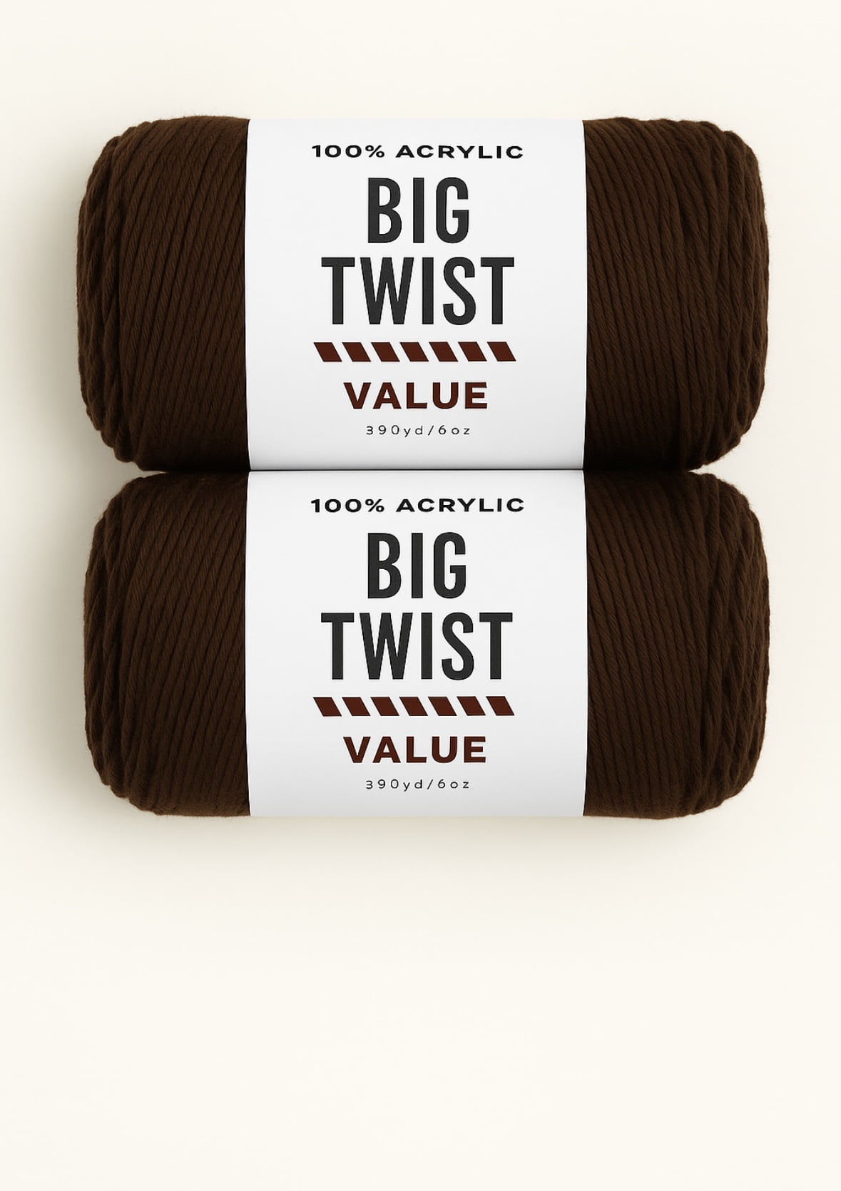 Big Twist Value Yarn Bundle- 2 Pack Chocolate Brown