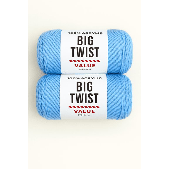Big Twist Value Yarn Bundle- 2 Pack Cornflower Blue