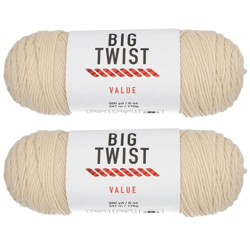 Fun Express Cream Medium Weight Acrylic Yarn - 2 Skeins