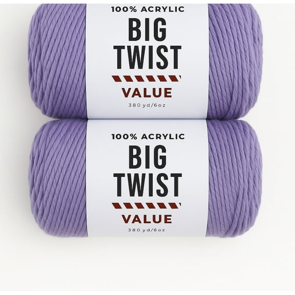 Big Twist Value Yarn Bundle- 2 Pack Lilac