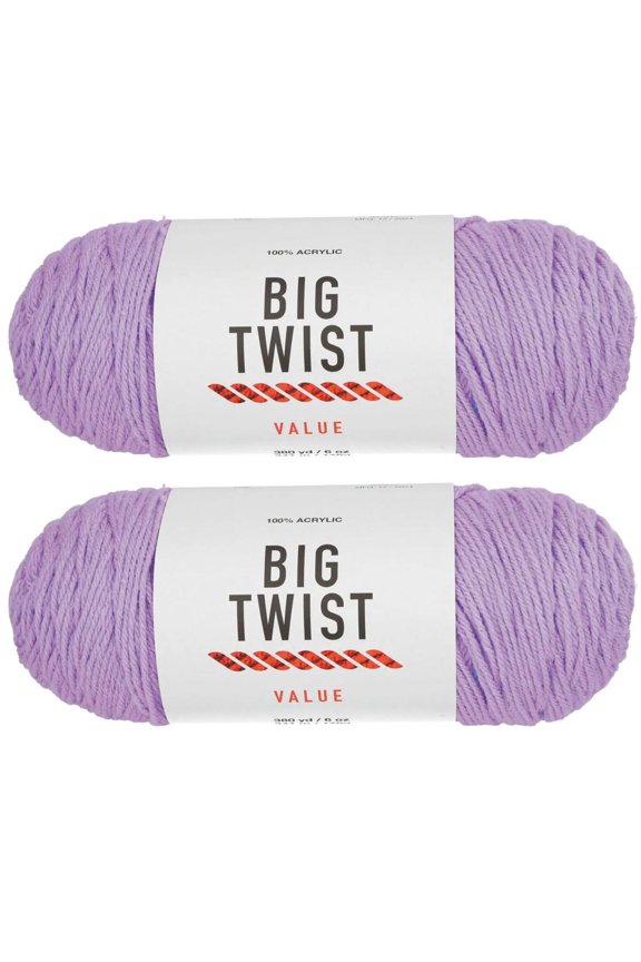 Lilac Medium Weight Acrylic Yarn - 2 Skeins