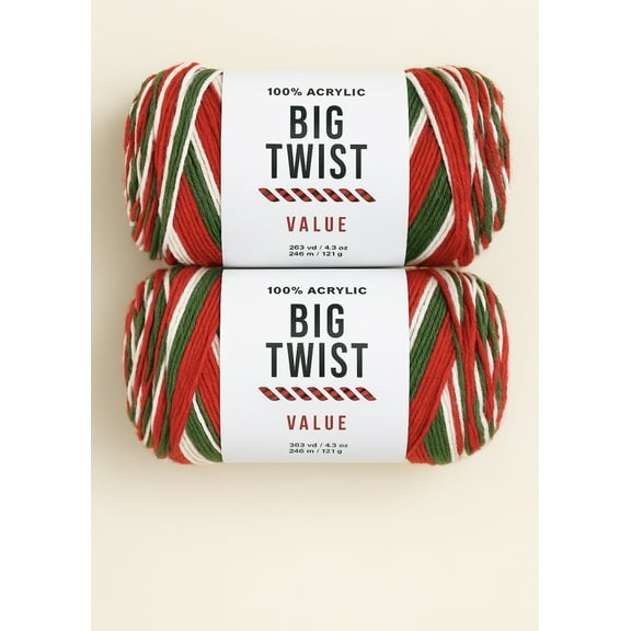 Big Twist Value Yarn Bundle- 2 Pack Merry and Bright