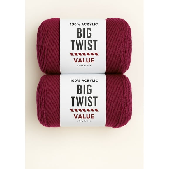 Big Twist Value Yarn Bundle- 2 Pack Plum