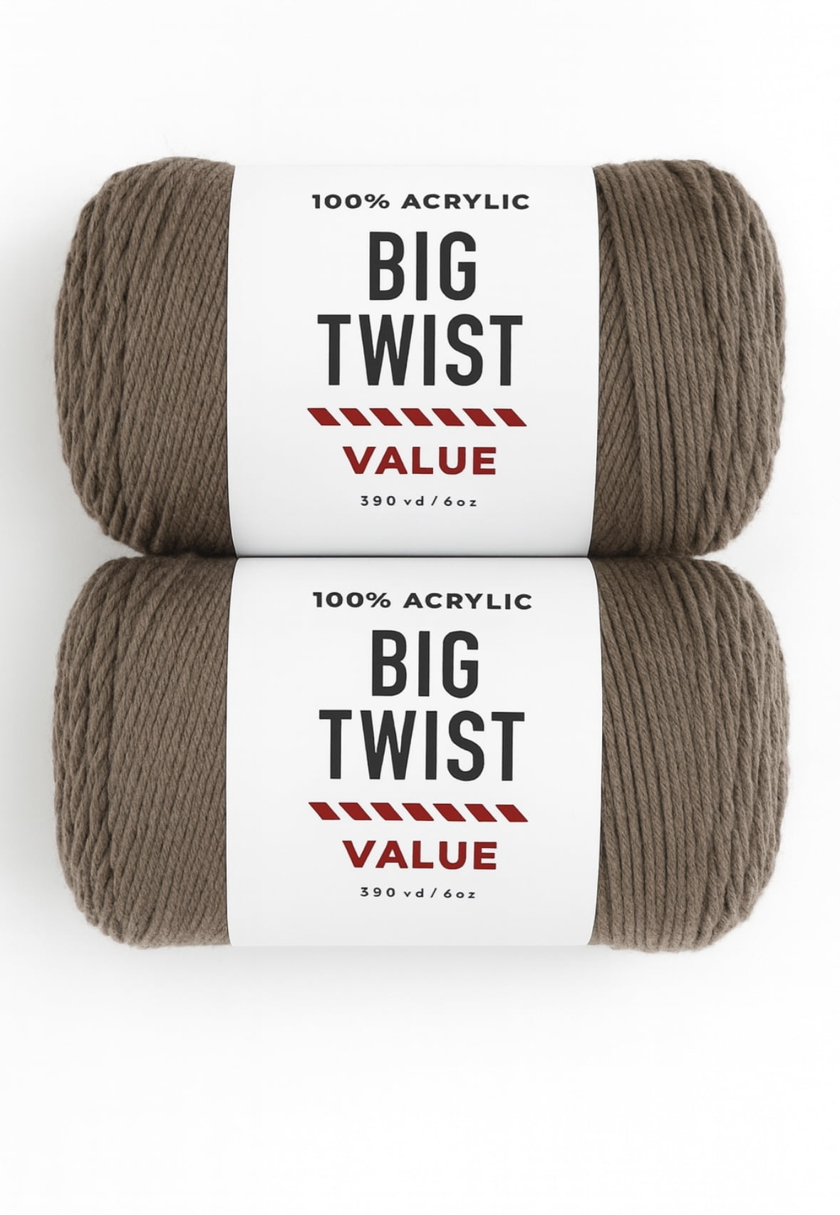Big Twist Value Yarn Bundle- 2 Pack Taupe