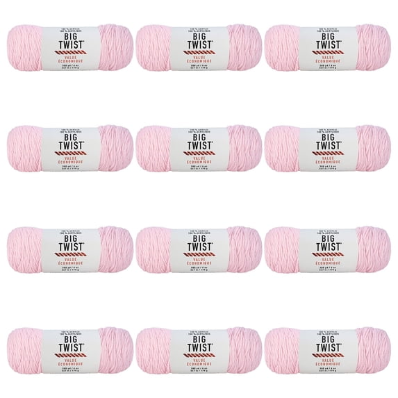 Big Twist, Value Yarn, Light Rose, 1 ct., Pack 12