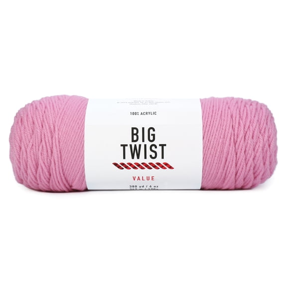 Big Twist Value Yarn – Medium (4) 100% Acrylic Worsted Weight Yarn - Soft & Durable for Knitting & Crochet Blankets - Sweaters - Hats & Crafts - 380 yd / 6 oz Skein - 12 Pack