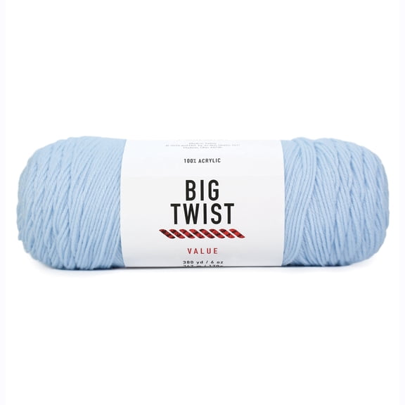 Big Twist Value Yarn - Medium (4) 100% Acrylic Worsted Weight Yarn, Soft & Durable for Knitting & Crochet Blankets, Sweaters, Hats & Crafts, 380 yd / 6 oz Skein, 12 Pack