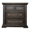 thumbnail image 1 of Big Valley Light Brown Bedside Chest w/ Charging Station, 1 of 7
