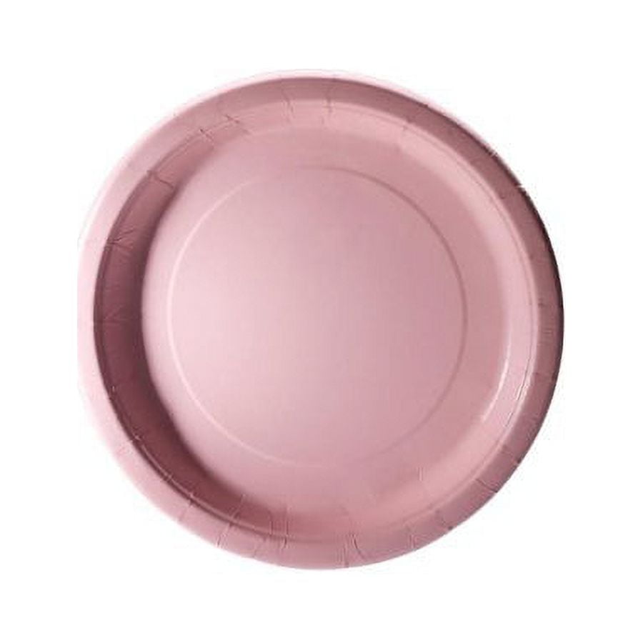 Pale pink paper plates hotsell