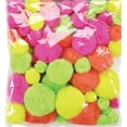 thumbnail image 1 of Big Value Bright Neon Pom Poms - 100 pieces, 1 of 2