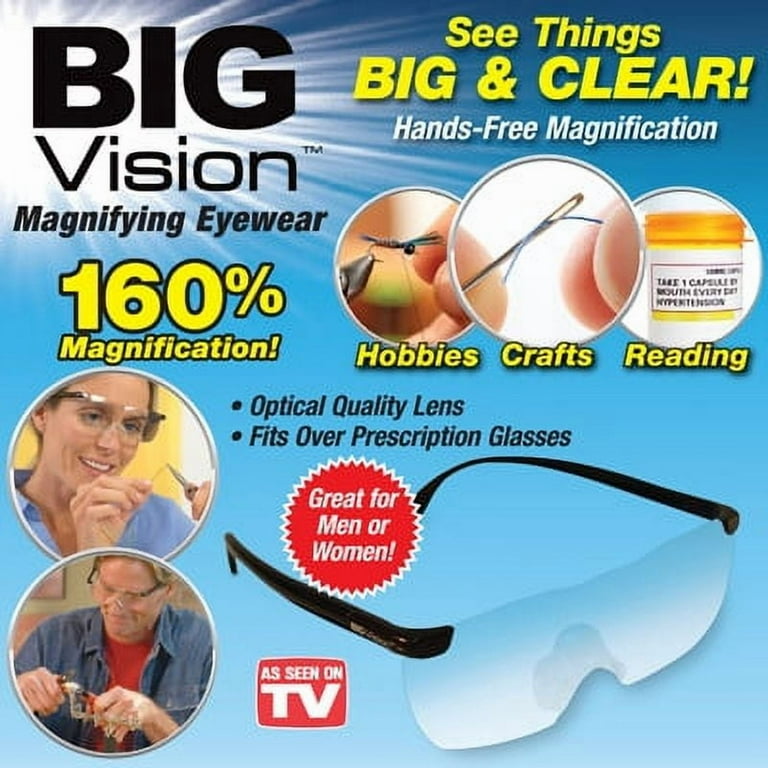 Big Vision Prescription Lens Eyeglasses Magnification, Fit