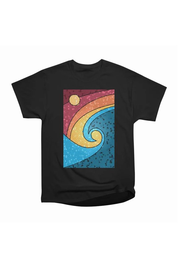 Big WAVES textured T-Shirt Tee Gift For Him Merch For Her Apparel For Friend
