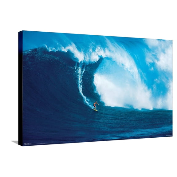 Big Wave Surfer Canvas Wall Poster, 22.375" x 34"