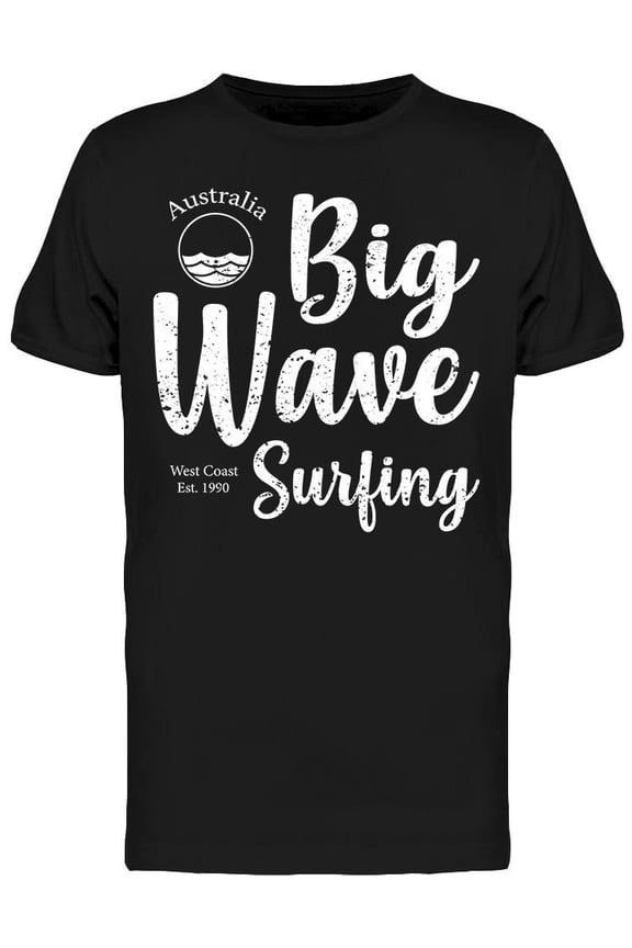 Big Wave Surfing   Design T-Shirt Men -Image by Shutterstock, Male Medium