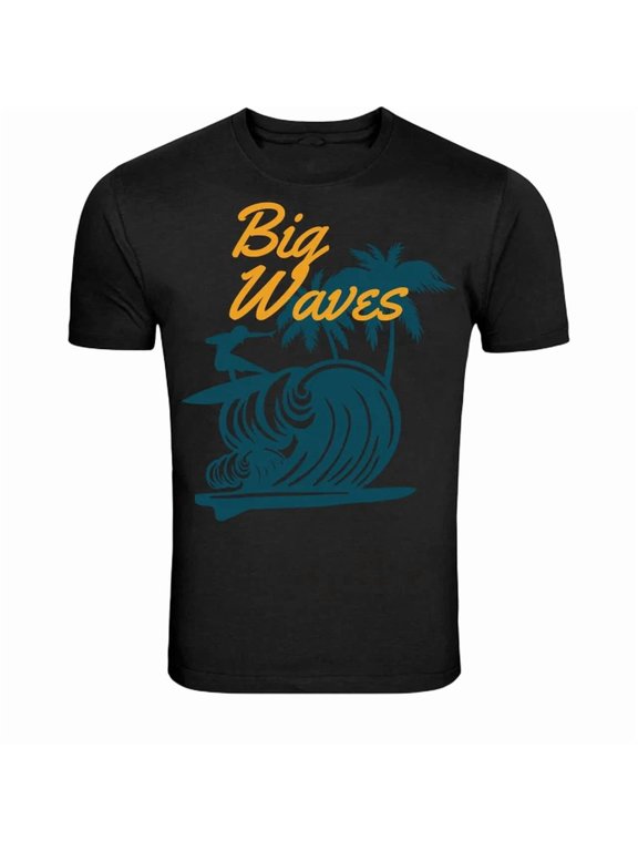 Big Waves Surfing Surfer Beach Vintage Graphic Creative Style For Special Occasions T-Shirt, Size S-5XL