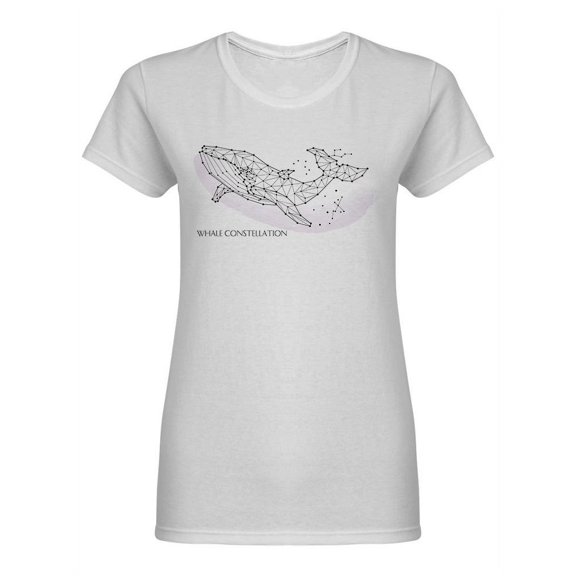Big Whale Constellation Shaped T-Shirt Women -Image by Shutterstock, Female x-Large
